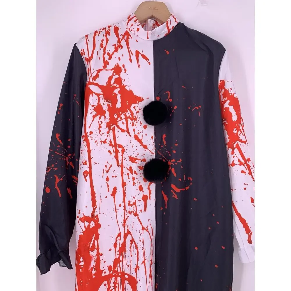 New Adult Killer Clown Slasher Halloween Suit Costume Unisex Large 2XL Horror